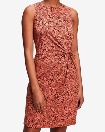 Sleeveless Knot-Waist  Dress